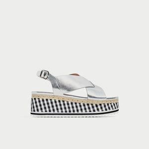 NIB Zara platform sandals size 9